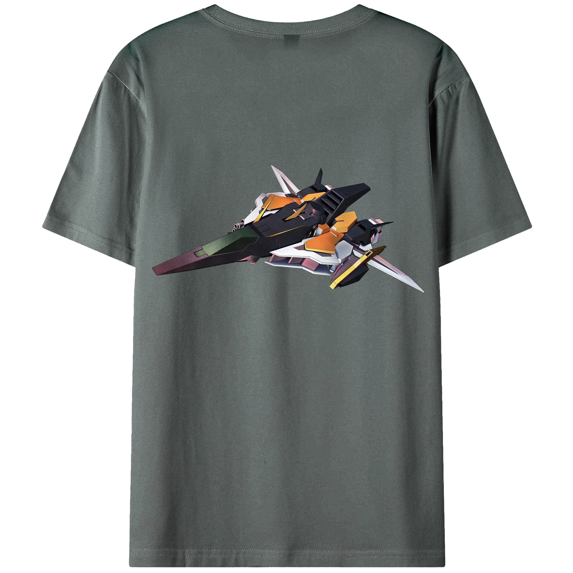 （画像用） 機動戦士ガンダム Mobile Suit Gundam 綿100％ メンズ半袖Tシャツ（バックプリント） 通気性